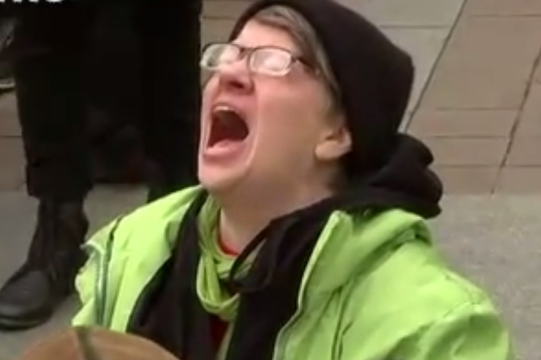 screaming trump woman